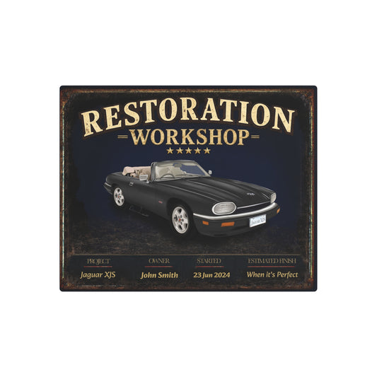 Garage Wall Art - Jaguar XJS - Black