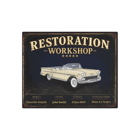 Garage Wall Art - Chevrolet Impala - Yellow