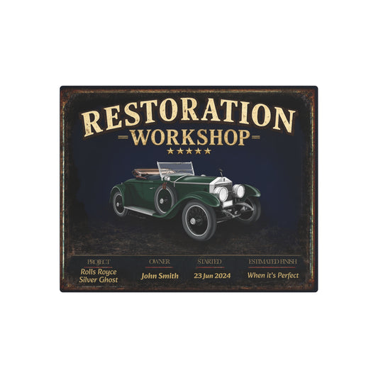 Garage Wall Art - RR Silver Ghost - Green