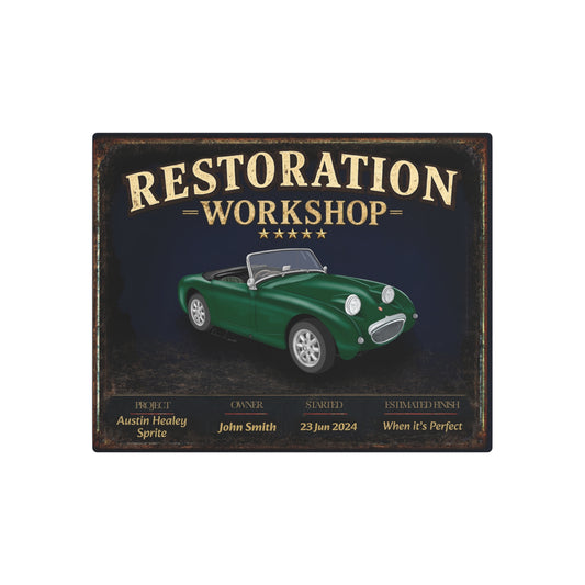 Garage Wall Art - Austin Healey Sprite - Green