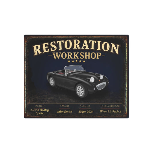 Garage Wall Art - Austin Healey Sprite - Black