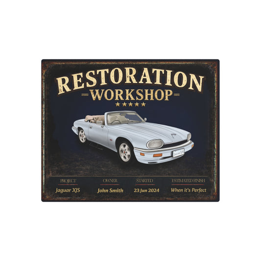 Garage Wall Art - Jaguar XJS - Silver
