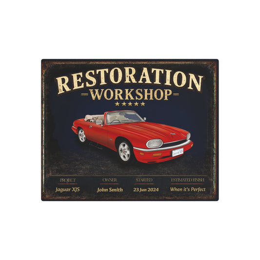 Garage Wall Art - Jaguar XJS - Red