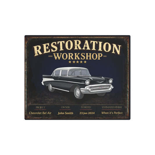 Garage Wall Art - Chevrolet Bel Air - Black