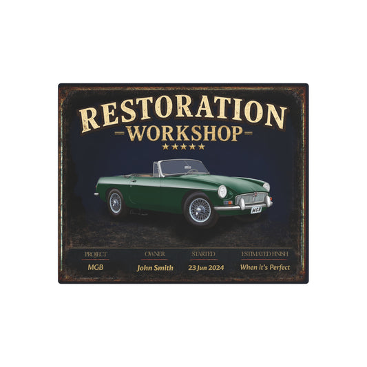 Garage Wall Art - MGB - Green