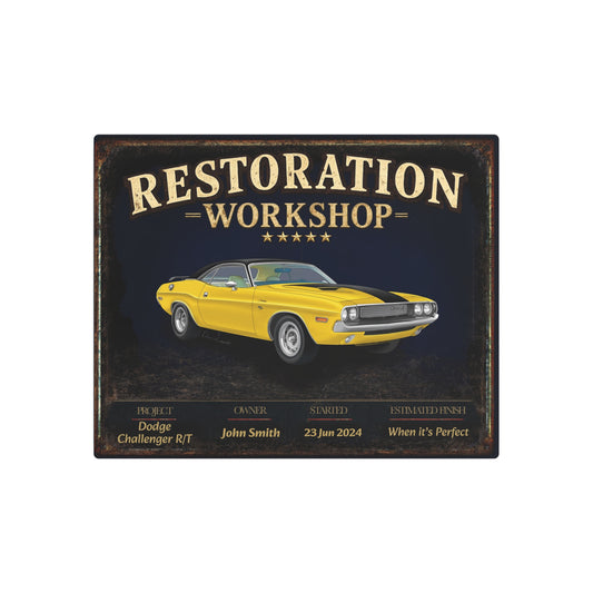 Garage Wall Art - Dodge Challenger - Top Banana