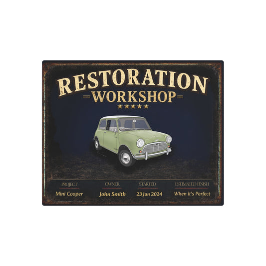 Garage Wall Art - Mini Cooper - Green