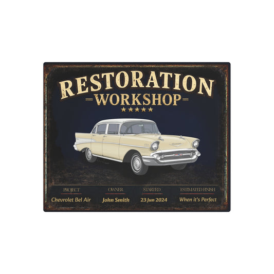 Garage Wall Art - Chevrolet Bel Air - Yellow