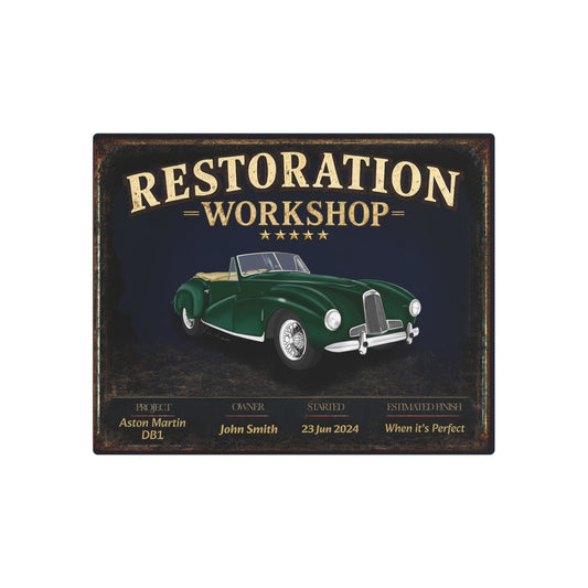 Garage Wall Art - Aston Matin DB1 - Green