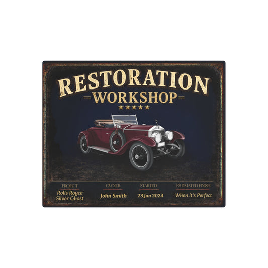 Garage Wall Art - RR Silver Ghost - Red