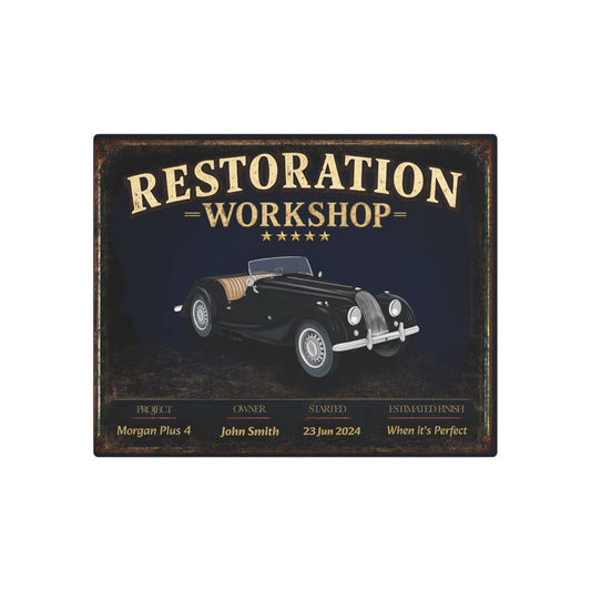 Garage Wall Art - Morgan Plus 4 - Black