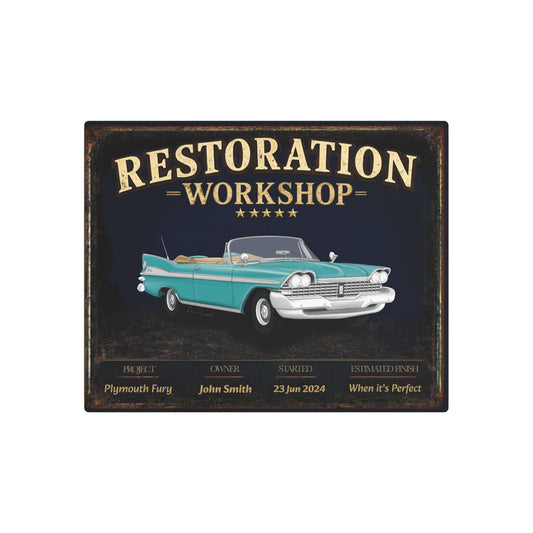 Garage Wall Art - Plymouth Fury - Green