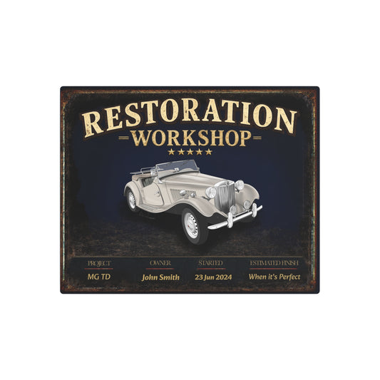 Garage Wall Art - MGTD - White