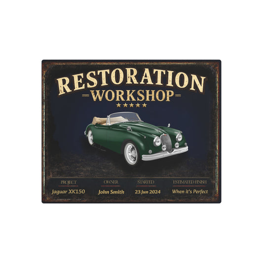 Garage Wall Art - Jaguar XK150 - Green