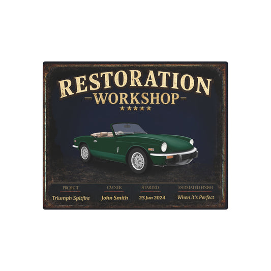 Garage Wall Art - Triumph Spitfire green