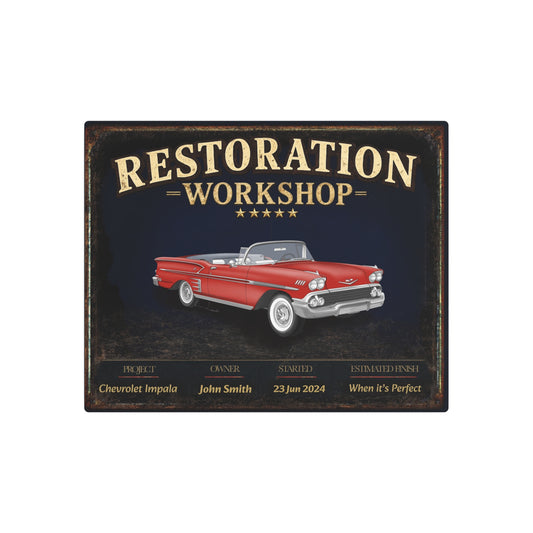 Garage Wall Art - Chevrolet Impala - Red