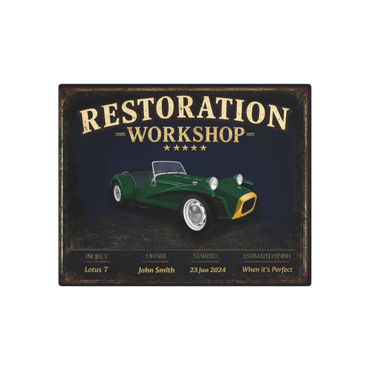 Garage Wall Art - Lotus 7 - Green
