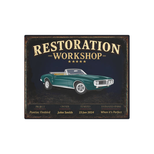 Garage Wall Art - Pontiac Firebird - Green