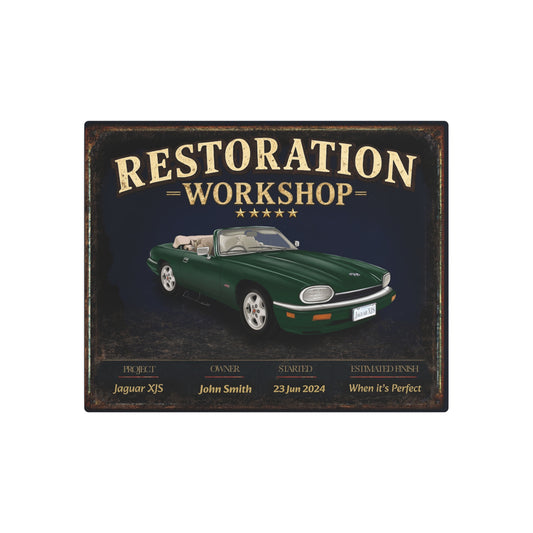 Garage Wall Art - Jaguar XJS - Green
