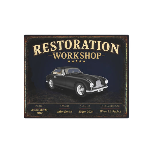Garage Wall Art - Aston Martin DB2 - Black