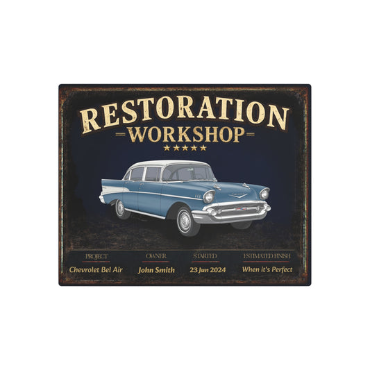 Garage Wall Art - Chevrolet Bel Air - Blue