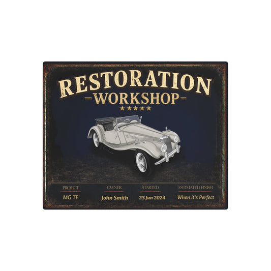 Garage Wall Art - MGTF - White