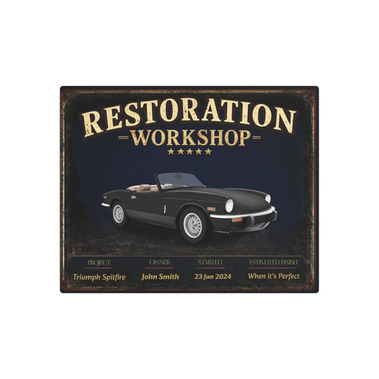 Garage Wall Art - Triumph Spitfire black