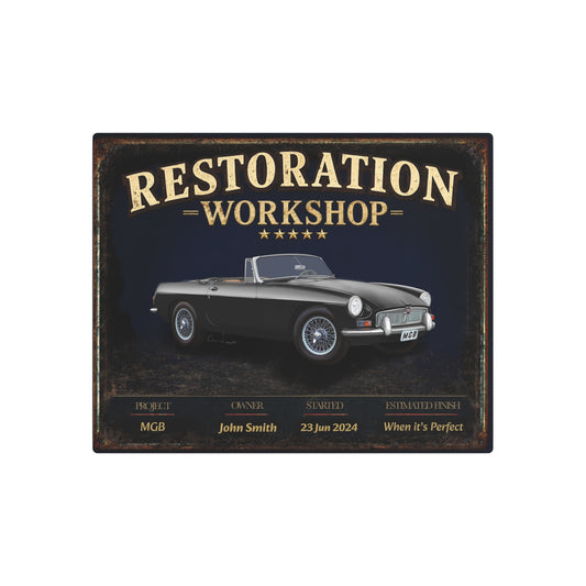 Garage Wall Art - MGB - Black