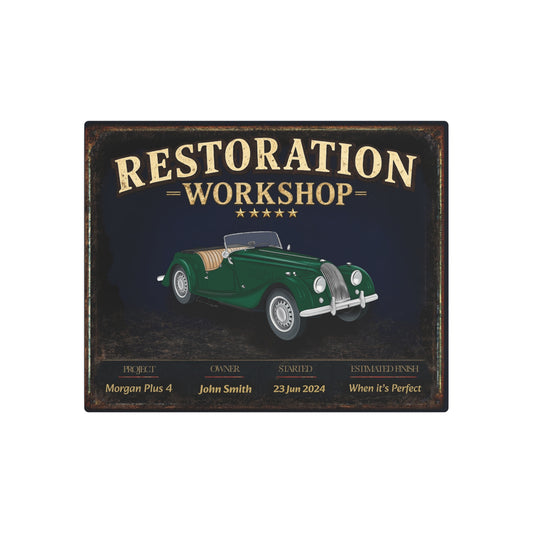 Garage Wall Art - Morgan Plus 4 - Green
