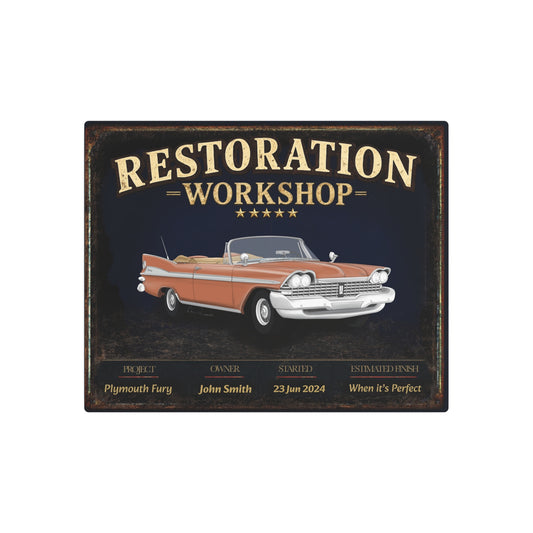 Garage Wall Art - Plymouth Fury - Bronze