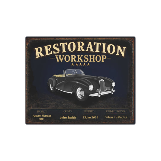 Garage Wall Art - Aston Martin DB1 - Black