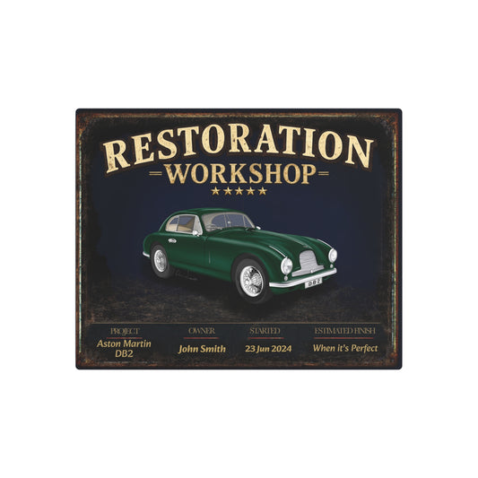 Garage Wall Art - Aston Martin DB2 - Green
