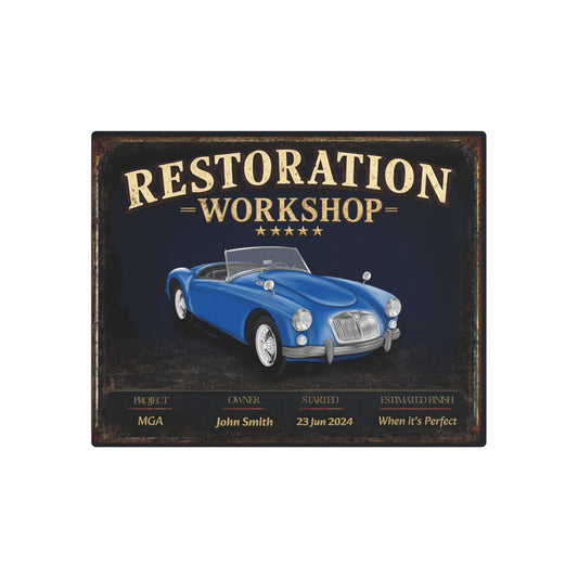 Garage Wall Art - MGA - Blue