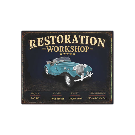 Garage Wall Art - MGTD - Blue