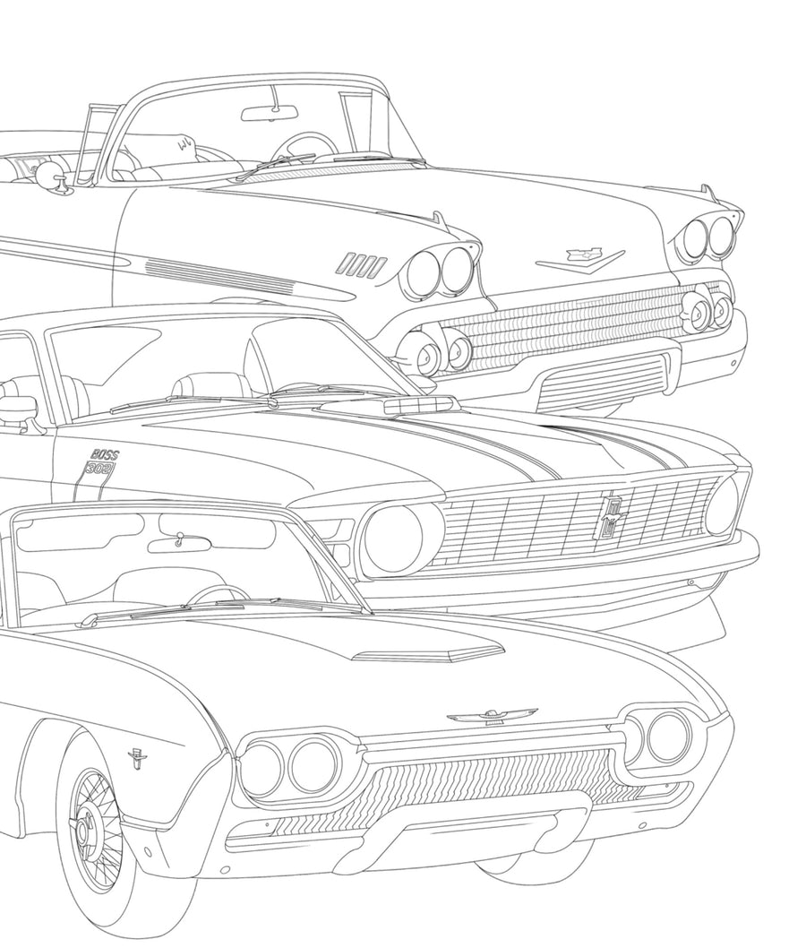 American classic car SVG digital download